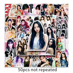 50PCS/SET K-POP AESPA Korean Team Stickers