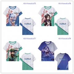 15 Styles Genshin Impact Printing Digital 3D Cosplay Anime T Shirt