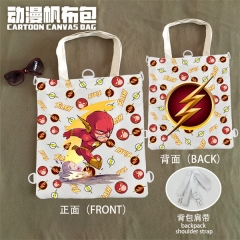The Flash Cartoon Pattern Canvas Anime Shopping Bag