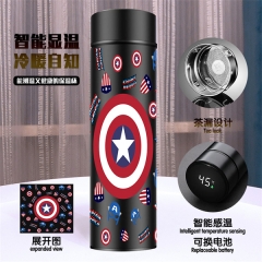 Captain America Cartoon Anime Thermos Cup（with electricity）