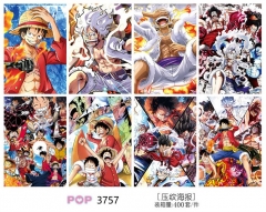 8PCS/SET One Piece Printing Anime Paper Posters