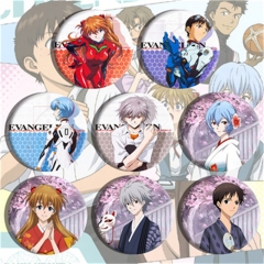 2 Styles 8PCS/SET EVA/Neon Genesis Evangelion Anime Alloy Badge Brooch
