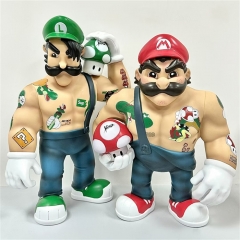 33cm 2 Styles Super Mario Bro Luigi Anime PVC Figure Toy
