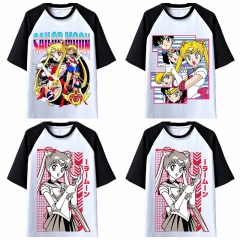 3 Styles Pretty Soldier Sailor Moon Cartoon Pattern Anime T shirts