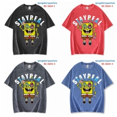 12 Styles SpongeBob SquarePants Cartoon Pattern Anime T shirts