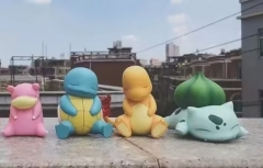 5-9CM 4 Styles Pokemon Squirtle/Bulbasaur/Charmander/Slowpoke/Anime PVC Figure