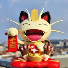 35CM Pokemon Meowth Cartoon Anime PVC Figure Toy Doll