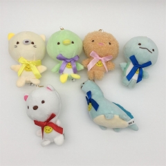 6PCS/SET 11CM Sumikkogurashi Anime Plush Pendant Toy