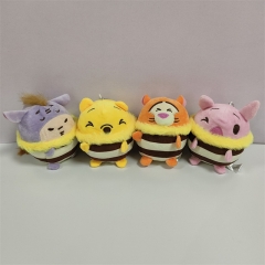48PCS/SET 10CM Winnie the Pooh Anime Plush Toy Pendant