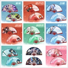 12 Styles 10 Inches Honkai: Star Rail Cartoon Cosplay Decoration Anime Paper Fans