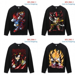 4 Styles Sonic the Hedgehog Cartoon Long Sleeves Anime Sweatshirt