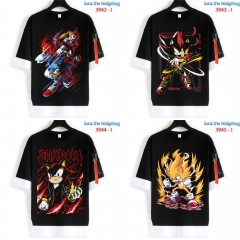 4 Styles Sonic the Hedgehog Cartoon Pattern Anime T Shirts