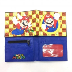 Super Mario Bro Cartoon Pattern Coin Purse Anime PVC Wallet