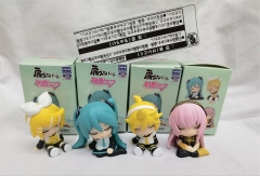 4PCS/SET 5CM Hatsune Miku Cartoon Anime PVC Figure Toy Doll