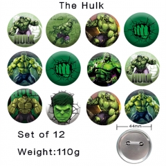 （12PCS/SET）44MM The Hulk Cartoon Anime Alloy Badge Brooch