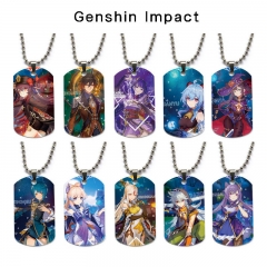 20 Styles Genshin Impact Cartoon Character Decoration Anime Alloy Necklaces