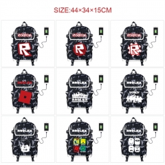 9 Styles Roblox Cartoon Pattern Anime Backpack Bag With USB Charging Cable