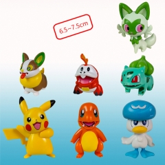 7PCS/SET 5-7.5CM Pokemon Cartoon Character PVC Anime Figure