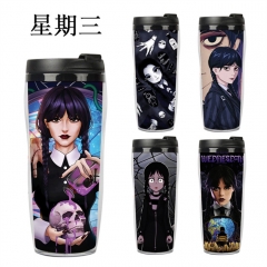 9 Styles Wednesday Addams Double Layer Insulation Anime Water Cup