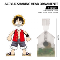 One Piece Cartoon Electric Shaking Head Anime Acrylic Standing Plate