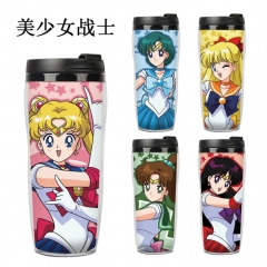11 Styles Pretty Soldier Sailor Moon Double Layer Insulation Anime Water Cup