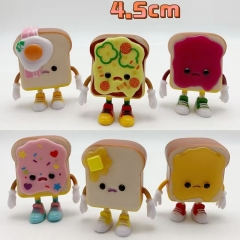 6PCS/SET 4.5CM Toast Lamp Boy Anime PVC Figure Toy