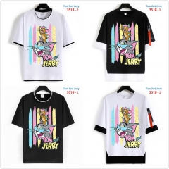 4 Styles Tom and Jerry Cartoon Character Pattern Anime T Shirt