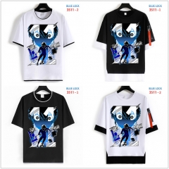 4 Styles Blue Lock Cartoon Character Pattern Anime T Shirt
