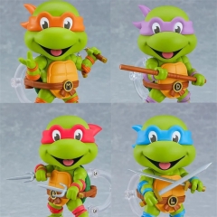 4 Styles Nendoroid 10CM Teenage Mutant Ninja Turtles Donatello Mikey Leo Raph #1984 #1985 #1986 #1987 Anime Figure