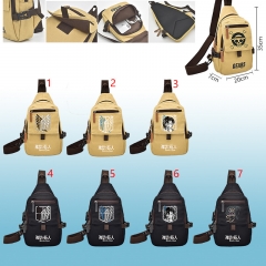 7 Styles Attack on Titan/Shingeki No Kyojin Canvas Anime Messenger Bag