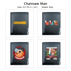 6 Styles Chainsaw Man Cosplay PU Purse Folding Anime Short Wallet