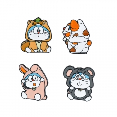 4 Styles Doraemon Cos Cartoon Alloy Pin Anime Brooch
