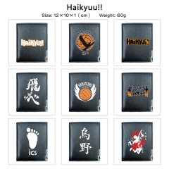12 Styles Haikyuu Cosplay PU Purse Folding Anime Short Wallet