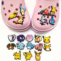 47PCS/SET Pokemon DIY Slippers Decoration PVC Cartoon Shoe Charms Buckle Accessories