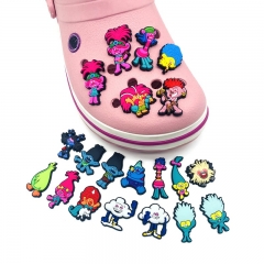 20PCS/SET Trolls DIY Slippers Decoration PVC Cartoon Shoe Charms Buckle Accessories