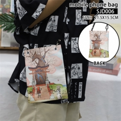 (21.5*15.5cm) 3 Styles Genshin Impact Cartoon Pattern Anime Phone Bag