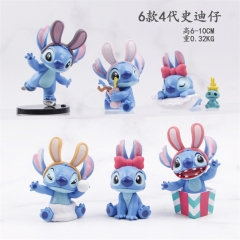 6PCS/SET 6-10CM Lilo & Stitch Cartoon Anime PVC Figure Toy
