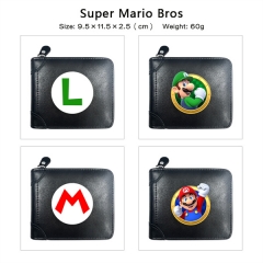 6 Styles Super Mario Bro. Cosplay PU Purse Folding Anime Short Wallet