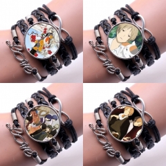 7 Styles Natsume Yuujinchou Cartoon Leather Anime Bracelet