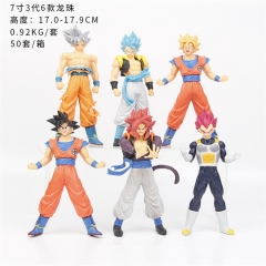 6PCS/SET 15-18CM Dragon Ball Z Cartoon Anime PVC Figure Toy