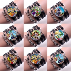 7 Styles Dragon Ball Z Cartoon Leather Anime Bracelet