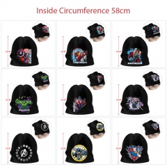 9 Styles The Avengers Cartoon Pattern Anime Knitted Hat