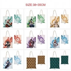 11 Styles Genshin Impact Shopping Bag Canvas Anime Handbag