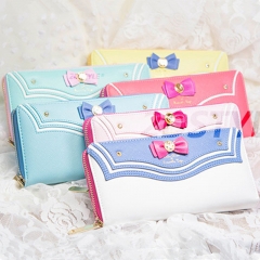 7 Colors Pretty Soldier Sailor Moon Cartoon Long Purse PU Leather Anime Wallet