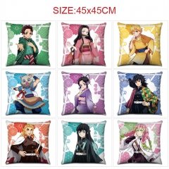 22 Styles 45*45CM Demon Slayer: Kimetsu no Yaiba Cartoon Pattern Anime Pillow