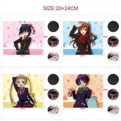 5PCS/SET 7 Styles 20*24CM Cyuunibyou Demo Koigashitai Cartoon Pattern Anime Mouse Pad