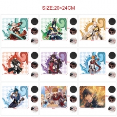 5PCS/SET 9 Styles 20*24CM Genshin Impact Cartoon Pattern Anime Mouse Pad