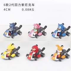 6PCS/SET 4CM Sonic the Hedgehog Cartoon Anime PVC Figure Toy