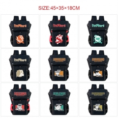 9 Styles Haikyuu Cartoon Pattern Anime Backpack Bag With USB Charging Cable