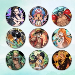 10 Styles 58MM One Piece Anime Alloy Badge Brooch